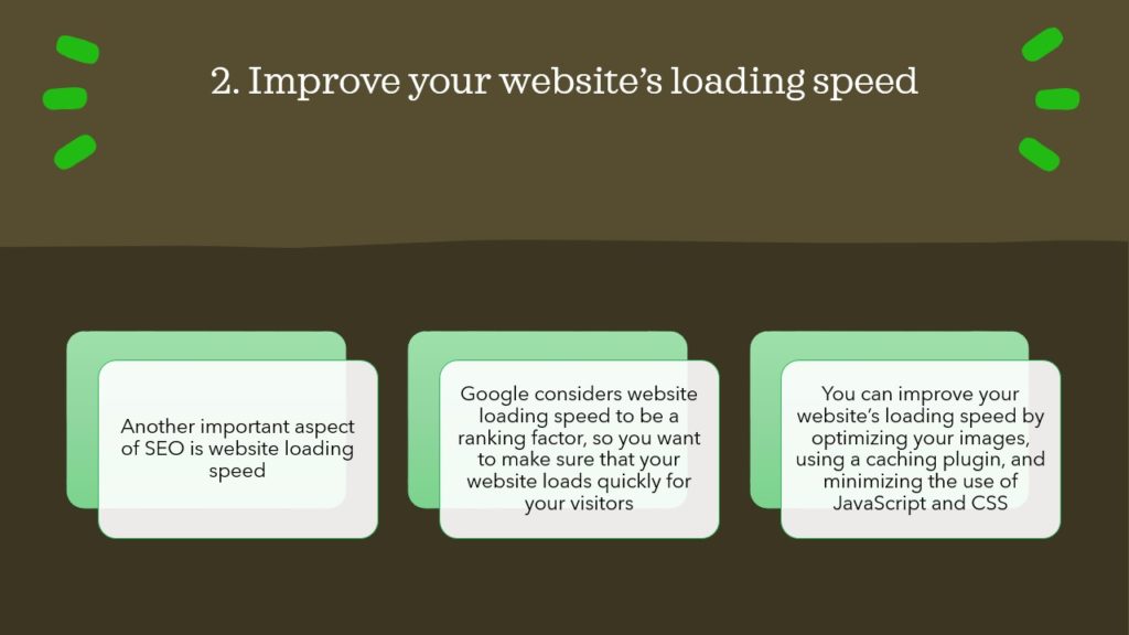 Improve your website’s loading speed