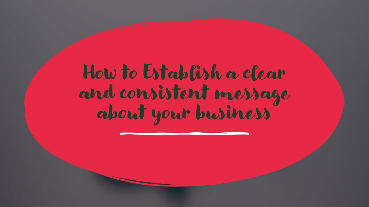 How to Establish a clear and consistent message about your business