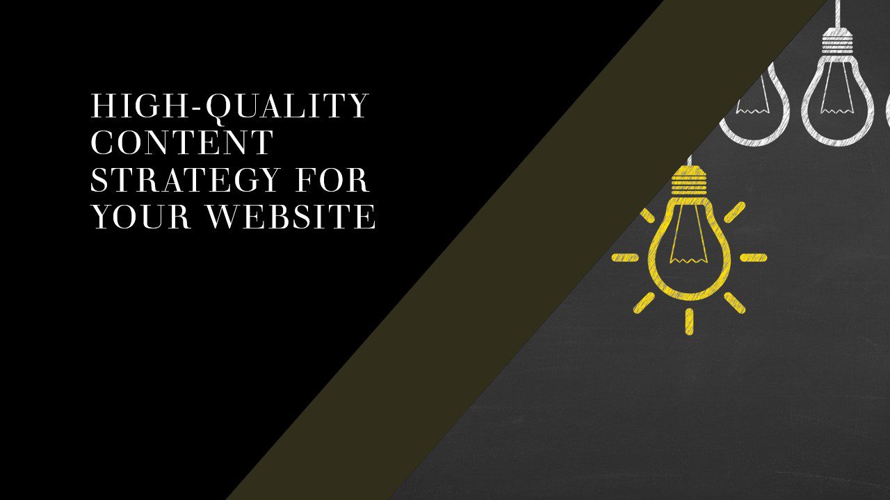 High-quality content Strategy for your website