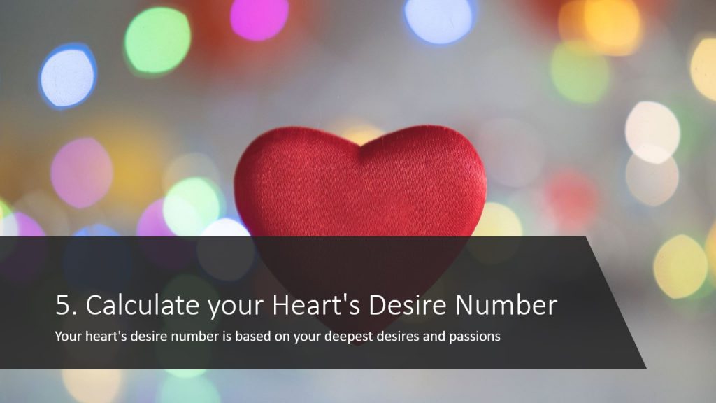 Calculate your Heart's Desire Number