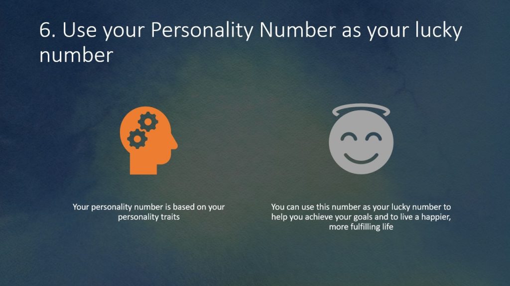 Personality Number as your lucky number