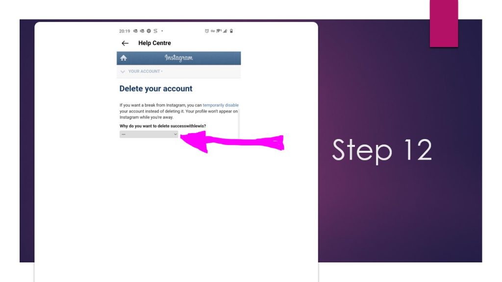 how to remove instagram account